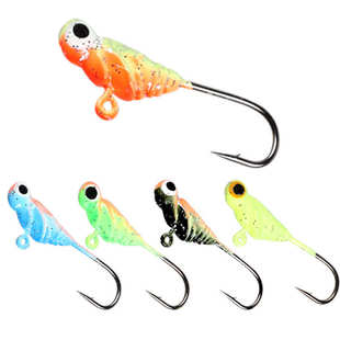 2.7cm1.7g钓鱼铅头钩 微物假饵根钓钩带倒刺冰钓钩朝天钩批发50只