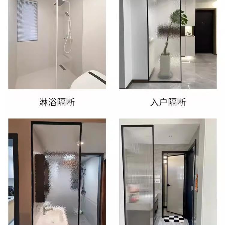 款中式新款玻璃隔断屏风玄超关间入户卫生浴室卧室隔断白水新GAI