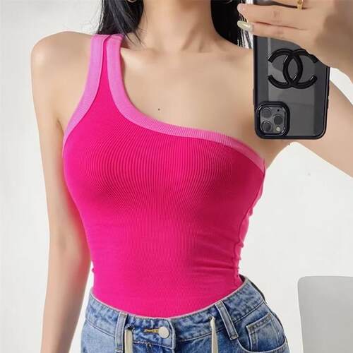 Sweet off shoulder camisole vest for women wearing short