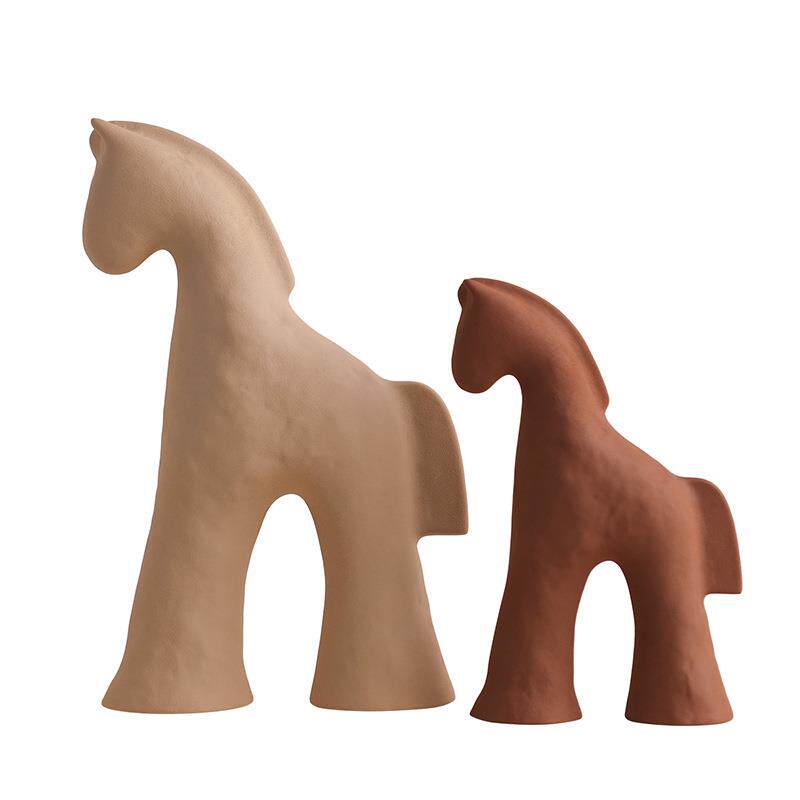 现代简约创意马摆件工艺品软装客厅玄关桌面装饰品电视柜酒柜摆设