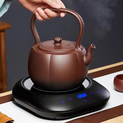 宜兴紫砂壶提梁电陶炉煮茶壶煮水蒸茶器电热烧水茶炉陶瓷茶具套装