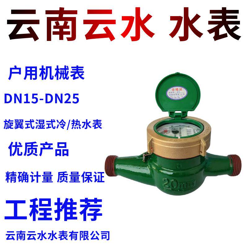 云南云水牌水表 宁波冷水表 热水 平式 立式DN15 20智能水表