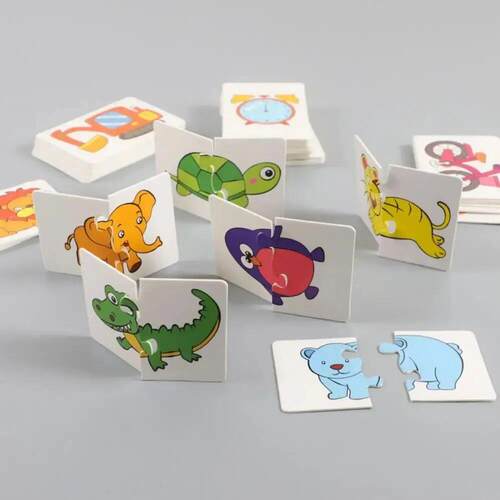 32 Pcs Enlightenment Card Matching Puzzle Early Education Ca