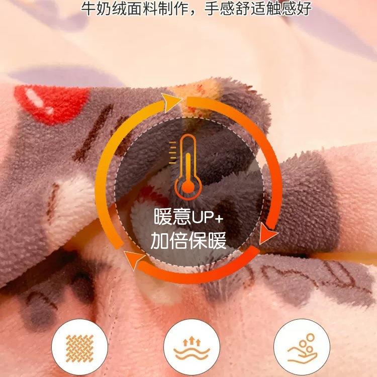 加厚牛奶法兰绒床上加绒四件套珊瑚绒床单儿童女床品三件套被套粉