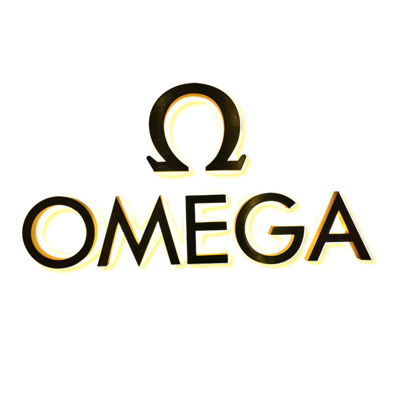 led金属背光字不锈钢背扣水晶发光字亚克力迷你背发光字门头招牌