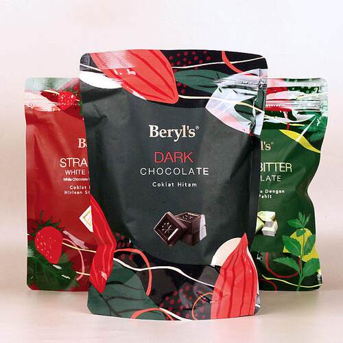 马来西亚beryls倍乐思冻干草莓白巧克力黑巧克力薄荷味巧克力