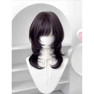 假发高层次水母头古早日系锁骨发齐刘海日常修颜公主切全头套女