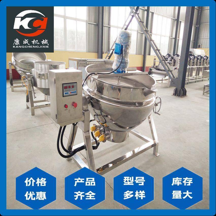 供应工厂厨房专用导热油夹层锅 400升高粘度行星搅拌炒锅价格