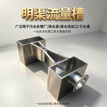 不锈钢巴歇尔槽超声波明渠流量计污水监测免土建巴氏计量槽
