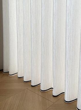 225新款法式扶风纱0透光客透人厅阳台卧室亚麻TQM黑边中不古风窗