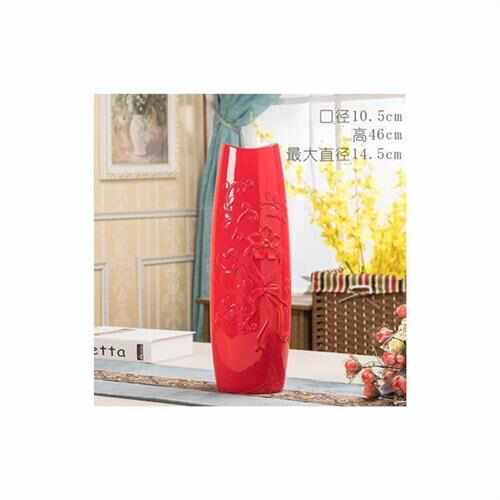 60公分高花瓶60厘米落地陶瓷 大花瓶插花摆件客厅大件 落地装饰品