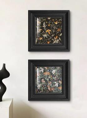 法式复古玄关装饰画楼梯拐角背景墙餐厅高级感挂画小众艺术中古风