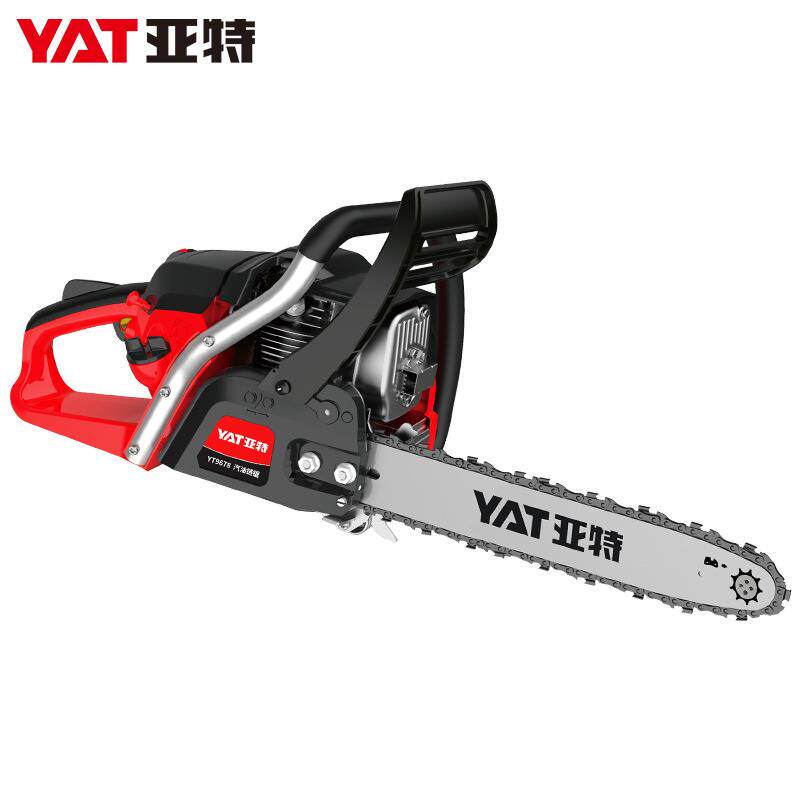 亚特四冲程油锯伐木锯汽油锯大功率小型家用多功能砍树神器油锯机
