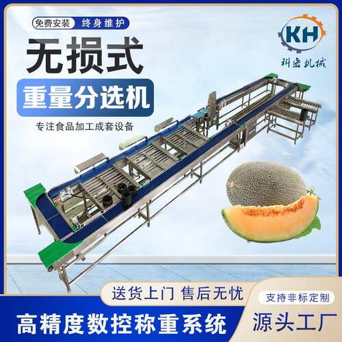 科宏机械无损式重量分选机榴莲哈密瓜苹果智能分选贵妃芒重量分拣