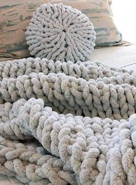 Chunky Chenille Yarn Gauge Plush Jumbo Yarn Acrylic Thick