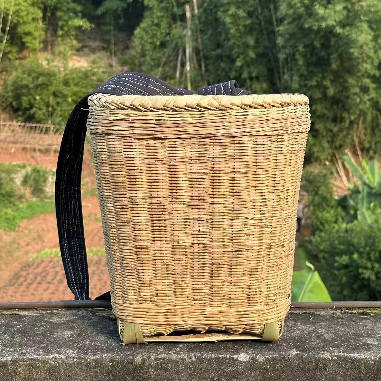 手工背篓竹编农用家用手工编制背篼背箩筐竹筐四川竹制品竹编篮子