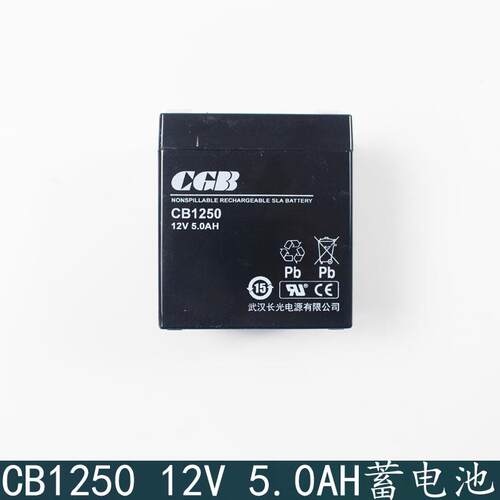杭西奥电梯蓄电池救援装置CB1250 湖北长光12V 5AH电池12V 4.5AH