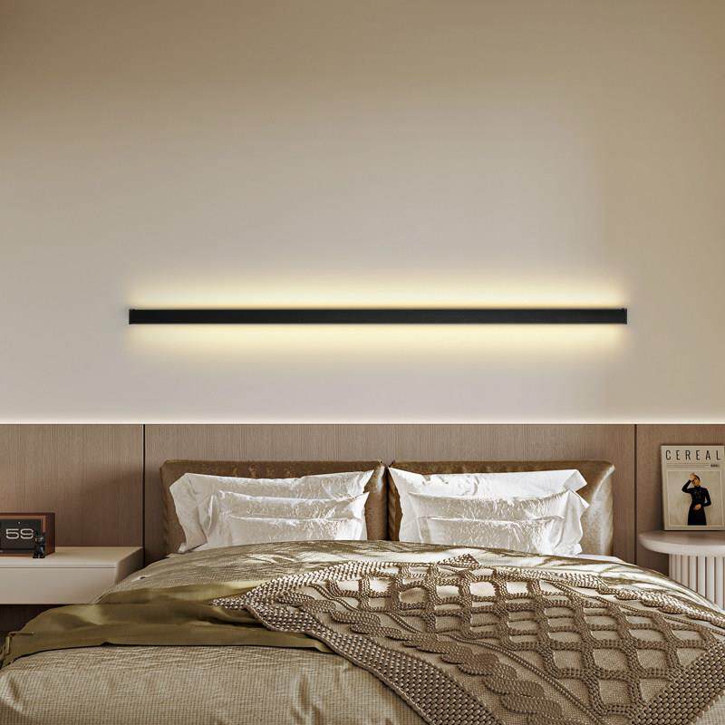 极简沙发客厅壁灯长条一字简约现代床头背景墙壁灯卧室条形LED灯