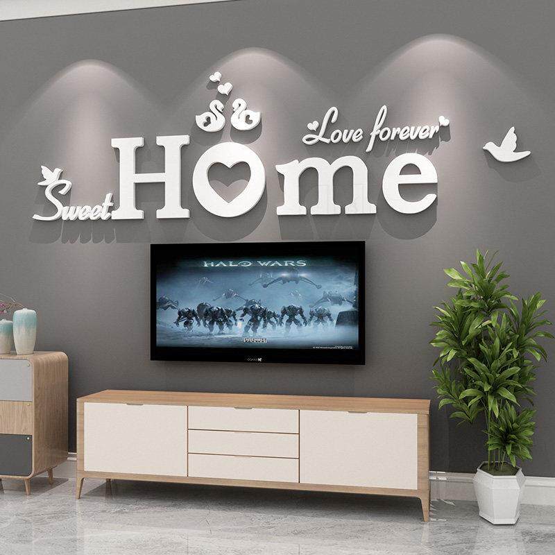 英文字母3d立体壁贴画 画客厅卧室沙发电视背景墙面上装饰品布置