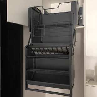 吊柜升降拉篮高柜冰箱顶柜零食拉篮厨房橱柜加深吊柜拉篮升降机