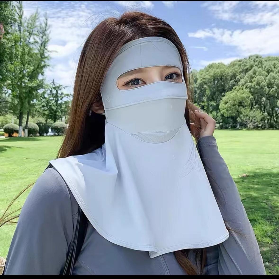 紫外线开车防晒防晒面罩全脸面罩图片