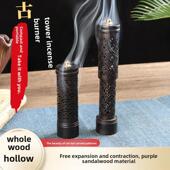 线香家用便携式 置茶室回流香 睡眠香炉中国乌木切割香架可伸缩香装