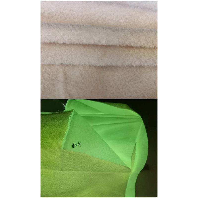 夜光大珍珠绒50夜光边纶夜光水晶超柔夜光布特色变色荧光厂家现货