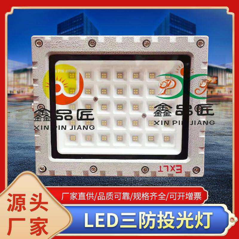 LED防爆工矿灯 50W100W200W加油站矿井泛光方形防爆灯投光防爆灯