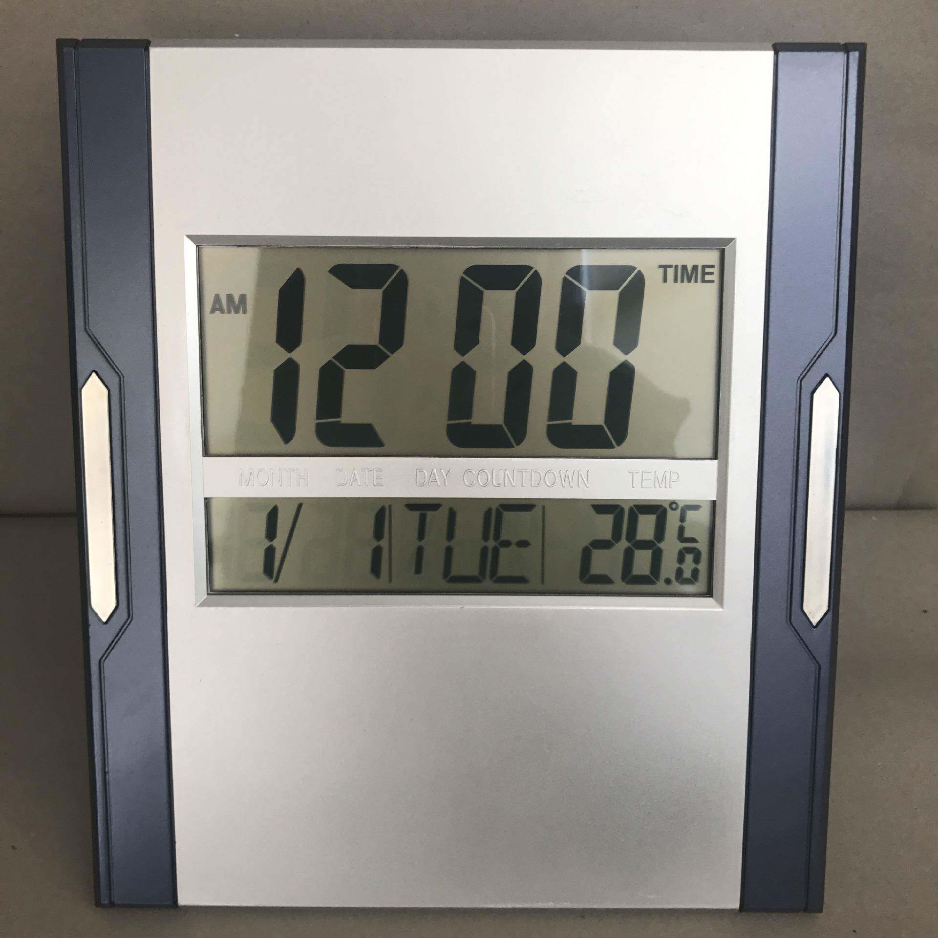 新款直销工厂直供大屏墙壁挂钟 数字电子万年历闹钟