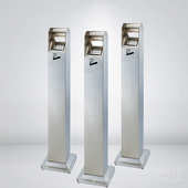 灭处烟灰 座烟柱烟蒂吸烟不锈钢 商务中心立式 户外垃圾桶柱地立式