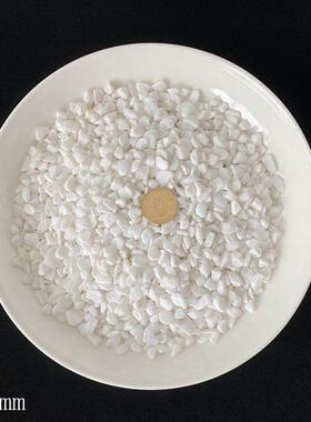 3-5mm天然白石头 花盆多肉白色鹅卵石 盆景铺地种花小白石现货