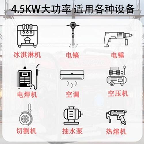 数码变频汽发电机油组20v小型1JY11800B361kw家用露营2380V无人1