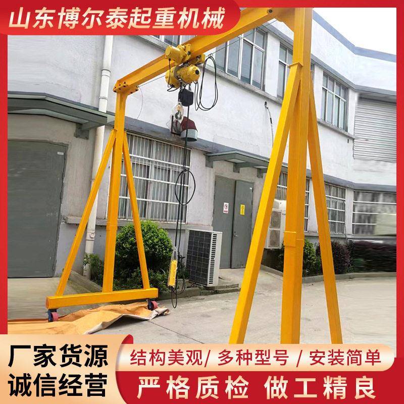 移动式龙门架起重机工厂仓库室外装卸搬运设备无线遥控电动龙门架图片
