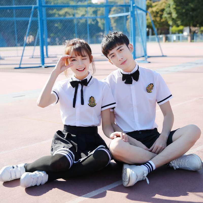 中学生校服班服jk制服衬衫百褶裙套装英伦学院风表演服园服发
