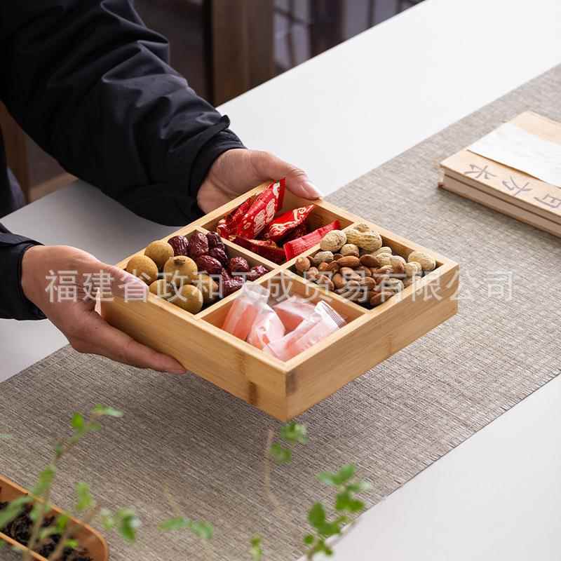 新中式九宫格创意家用餐具干果零食托盘坚果盒子火锅蔬菜拼盘通用