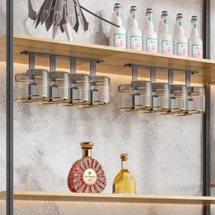 倒挂杯架啤酒杯家用酒柜收纳悬挂杯子置物架不锈钢倒扣洋酒杯玄关