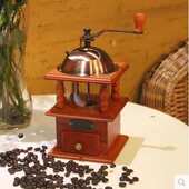 全封闭可视豆仓咖啡磨 磨粉机 复古手摇磨豆机 手动咖啡豆研磨机