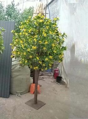 仿真桂花树商场超市橱窗庭院别墅装饰人造假花树布景道具摆件