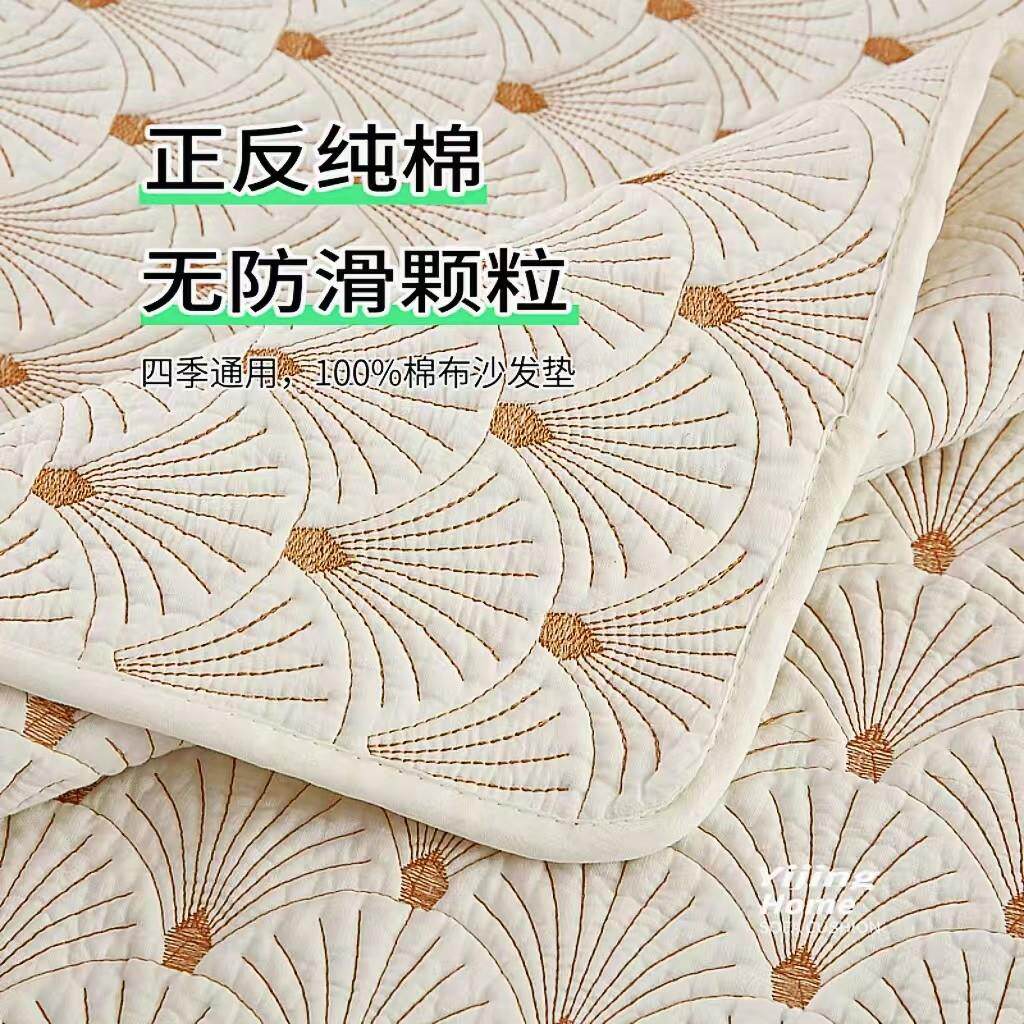 双面纯棉沙发垫四季通用坐垫子两面全棉布艺简约现代北欧套罩盖布