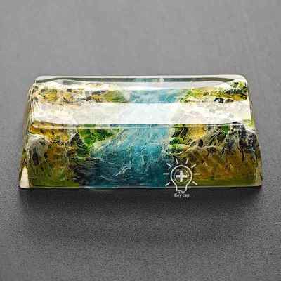 机械键盘雪山丛林火山鸟居滴胶树脂键帽个性sa高度回车shift透光