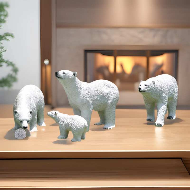 户外大型仿真北极熊玻璃钢雕塑摆件花园林极地海洋馆商场主题装饰