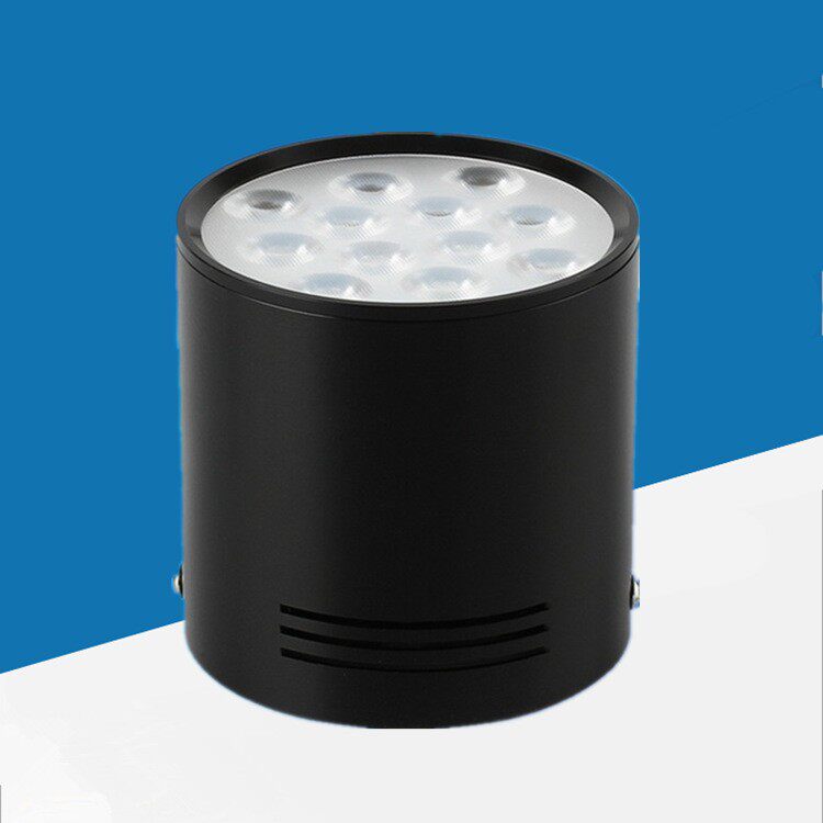 LED明装天花灯防眩防雾客厅背景墙吸顶免开孔筒灯