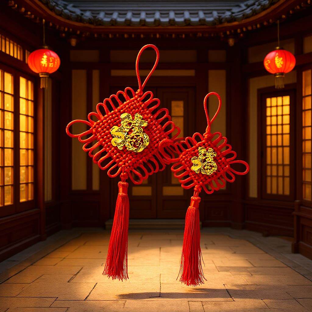 中国结福字挂件小号手工编织平安结装饰乔迁新居喜庆同心结装饰品