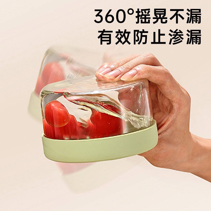 玻璃饭盒可微波炉加热带盖子密封小便当碗餐盒食品级带饭汤盒保鲜