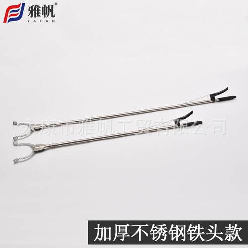 加厚加长不锈钢铁头垃圾夹拾取物器家用清洁环卫火钳捡卫生夹的子