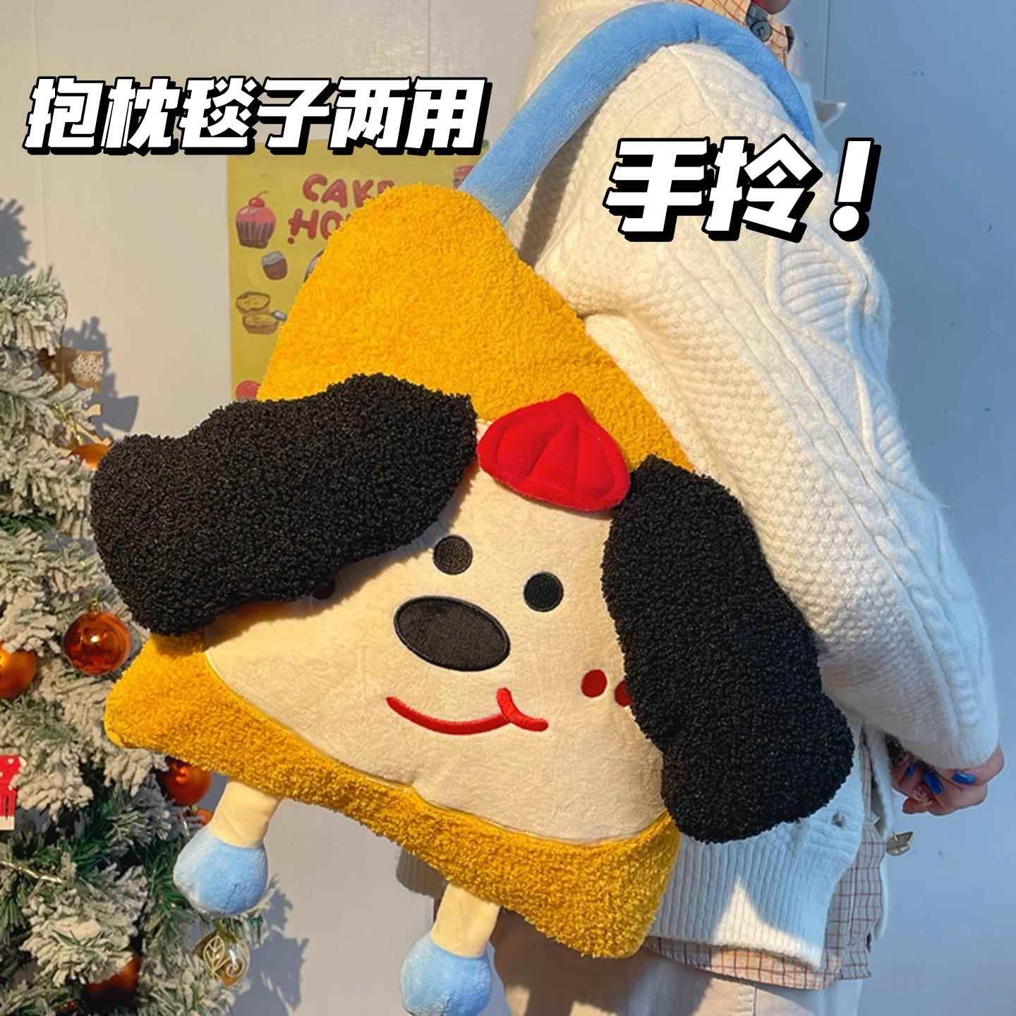 办公室午睡毛毯加厚可收纳抱枕毯子二合一枕头被子两用折叠毯午休