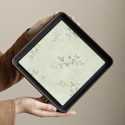 新中式国潮墨彩茶盘茶承创意复古壶承干泡台家用功夫茶具茶道配件