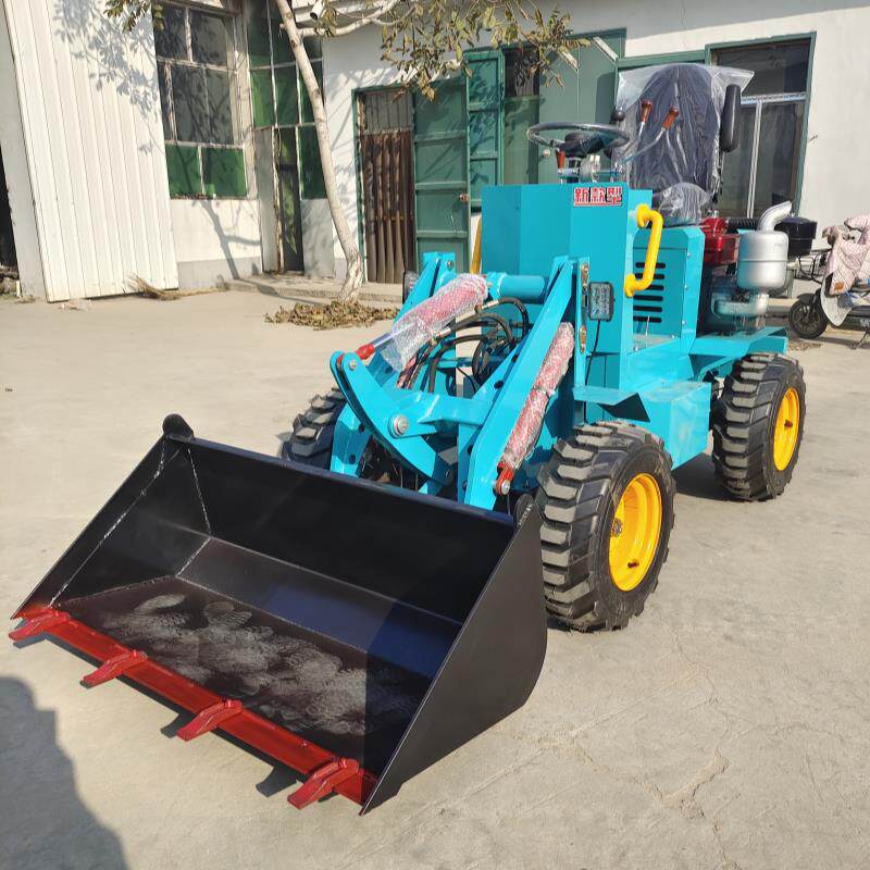 小铲车装载机四驱农用推土机工程养殖场小铲车柴油单缸小型装载机