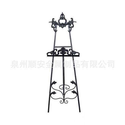 黑色婚庆铁艺画架相框托架婚礼迎宾水牌展架照片展示架北欧油画架