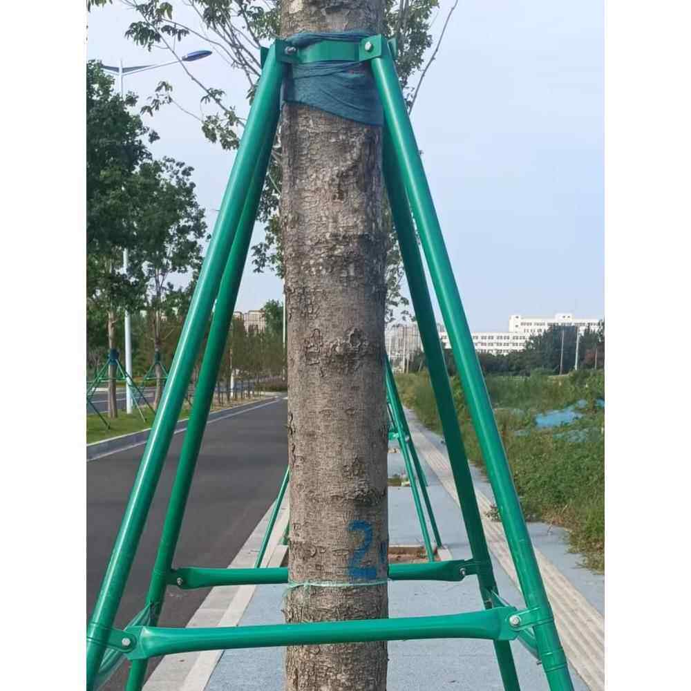 钢管树木支撑架固定器行道大树支撑杆乔木防风园林烤漆镀锌树支撑